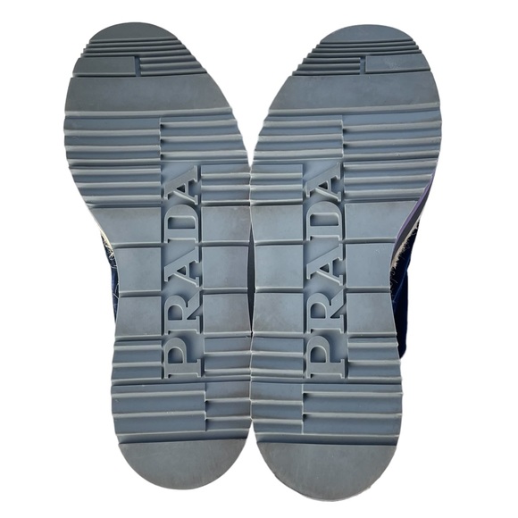 PRADA Studded Blue Velvet Microsole Creepers Platform Shoes size 39.5/9.5 - Picture 9 of 10